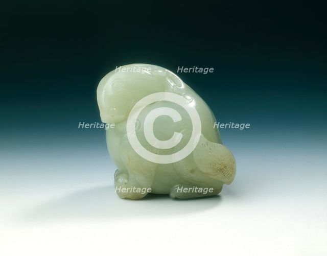 Jade standing mythical animal, Song or early Yuan dynasty, China, 11th-13th century. Artist: Unknown