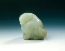 Jade standing mythical animal, Song or early Yuan dynasty, China, 11th-13th century