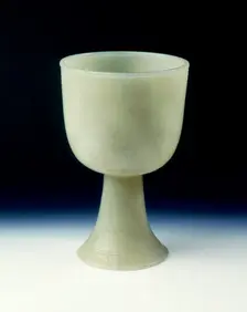 Jade stem cup, Chinese, 12th-14th century. Creator: Unknown