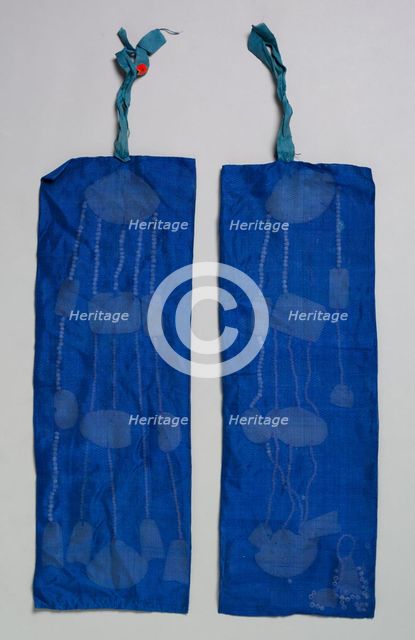 Jade String Pendant (left) for the Royal Ceremonial Costume, late 1800s-early 1900s. Creator: Unknown.