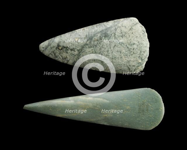 Jadeite axes: Neolithic Period (central Europe), c5500- c1800 BC. Artist: Unknown.