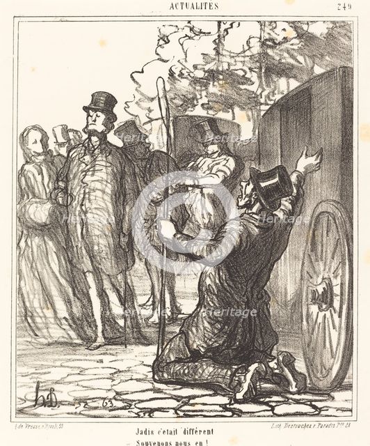 Jadis c'était différent, 1867. Creator: Honore Daumier.