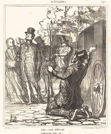 Jadis c'était différent, 1867. Creator: Honore Daumier