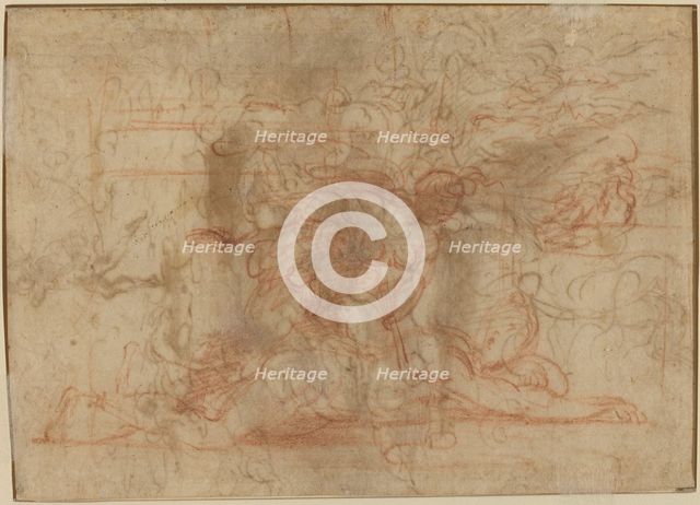 Jael and Cisera? [verso], c. 1524/1527. Creator: Parmigianino.