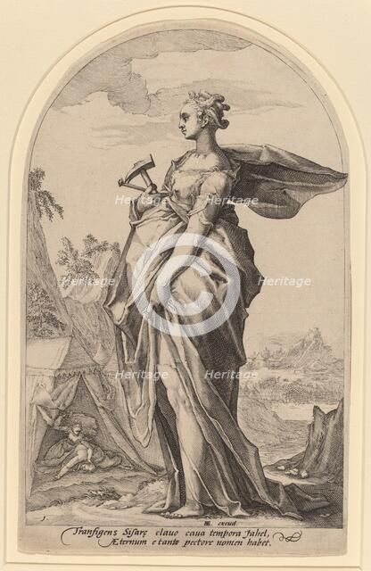 Jael and Sisera, 1588. Creator: Jacob Matham.