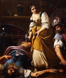 Jael and Sisera, c1628. Creator: Tiarini, Alessandro (1577-1668)