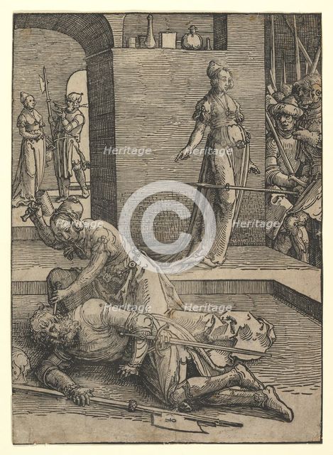 Jael Killing Sisera, without ornamental frame, 1517. Creator: Lucas van Leyden.