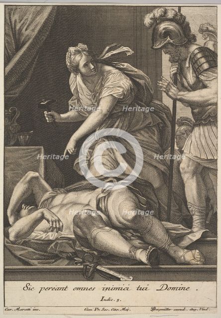 Jael slaying Sisera, 1705-62. Creator: Johann Georg Bergmuller.