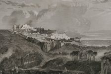 Jaffa - General view of the city, 1840. Creator: Charles Nicolas Ransonnette