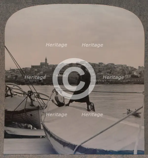 'Jaffa (the ancient Joppa) from the Sea', c1900. Artist: Unknown.