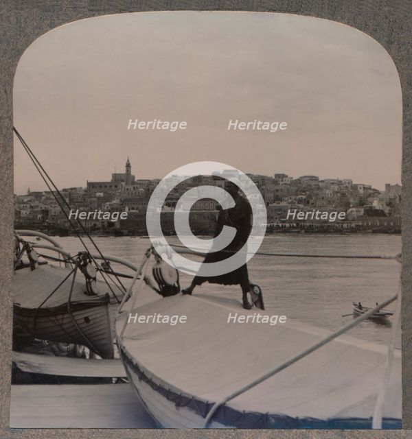 'Jaffa (the ancient Joppa) from the Sea', c1900. Artist: Unknown.