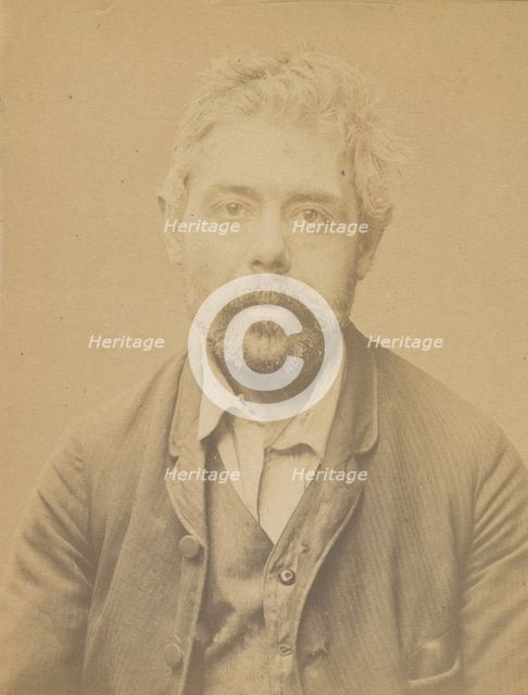 Jaffard. Julien, Ludovic. 37 ans, né le 31/5/57 à Lesterps (Charente). Journalier. Anarchi..., 1894. Creator: Alphonse Bertillon.