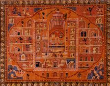 Jagannatha, Balabhadra, and Subhadra in the Jagganatha Temple, between c1875 and c1900. Creator: Unknown