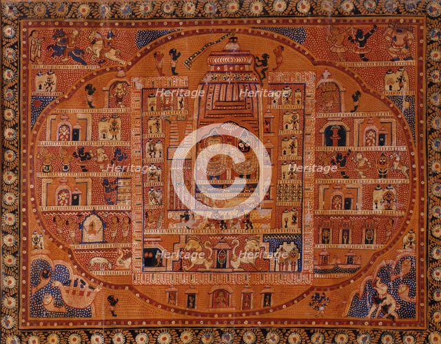 Jagannatha, Balabhadra, and Subhadra in the Jagganatha Temple, between c1875 and c1900. Creator: Unknown.