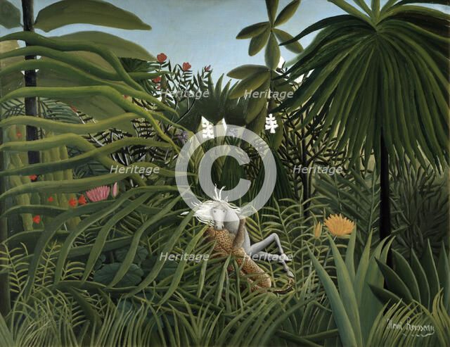 'Jaguar attacking a Horse', 1910.  Artist: Henri Rousseau