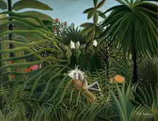 Jaguar attacking a Horse 1910. Artist: Henri Rousseau