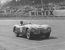 Jaguar C type , Duncan Hamilton 1951. Creator: Unknown