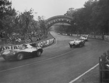 Jaguar D type, Rolt/Hamilton 1955 Le Mans. Creator: Unknown