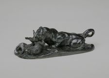 Jaguar Devouring a Crocodile, model n.d., cast c. 1862/1873. Creator: Antoine-Louis Barye