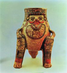 Jaguar shaped wooden kero, part of the Incan culture