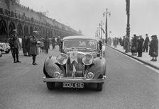 Jaguar SS of Elsie Wisdom at the RAC Rally, Brighton, Sussex, 1939. Artist: Bill Brunell