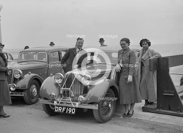 Jaguar SS of RE Sandland at the Blackpool Rally, 1936. Artist: Bill Brunell.