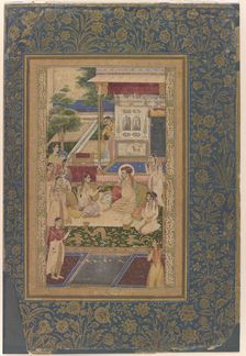 Jahangir and Prince Khurram Entertained by Nur Jahan, Mughal dynasty, ca. 1640-50. Creator: Unknown