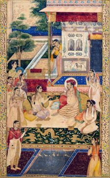 Jahangir and Prince Khurram with Nur Jahan, c1624-1625