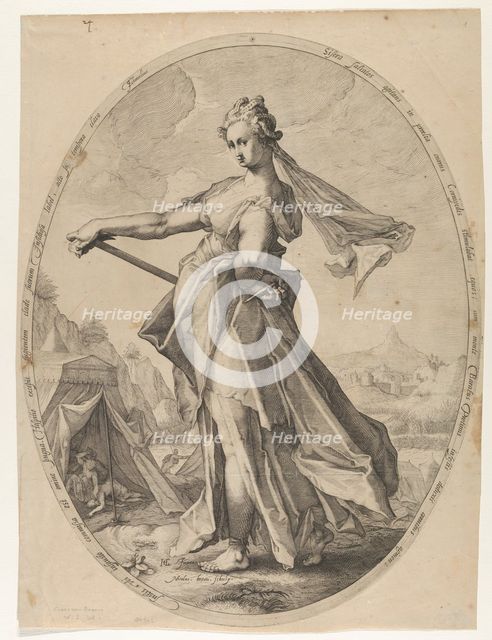 Jahel from Heroes and Heroines of the Old Testament, ca. 1597., ca. 1597. Creator: Nicolaus Braeu.