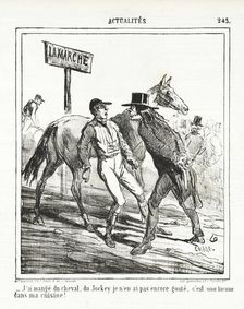 J'ai mangé du cheval, du Jockey je n'en ai pas encore gouté, c'est une lacune dans ma cuisine!, 1865 Creator: Cham