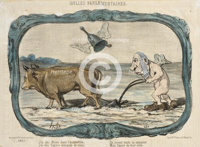 J'ai des Miots dans l'assemblée..., 1851. Creator: Honore Daumier.