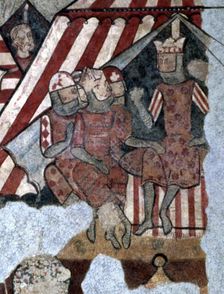 Jaime I The Conqueror (1208-1276), King of Aragon since 1213, detail of the fresco, the King wi…