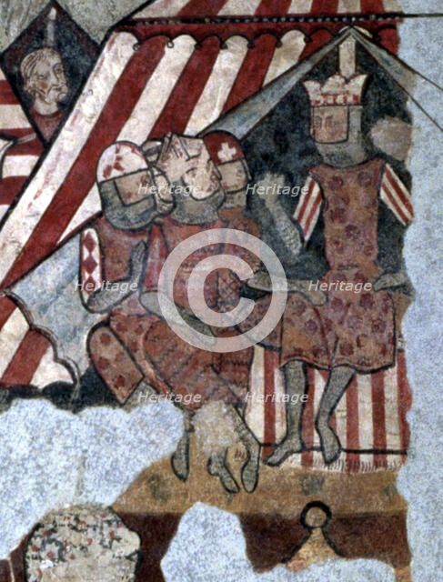 Jaime I 'The Conqueror' (1208-1276), King of Aragon since 1213, detail of the fresco, the King wi…