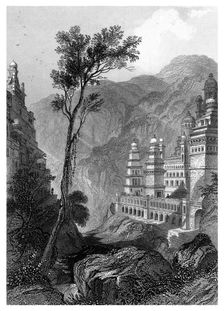 Jain Temples, Muktagerri, Specimens of Hindu Architecture Artist: Finden