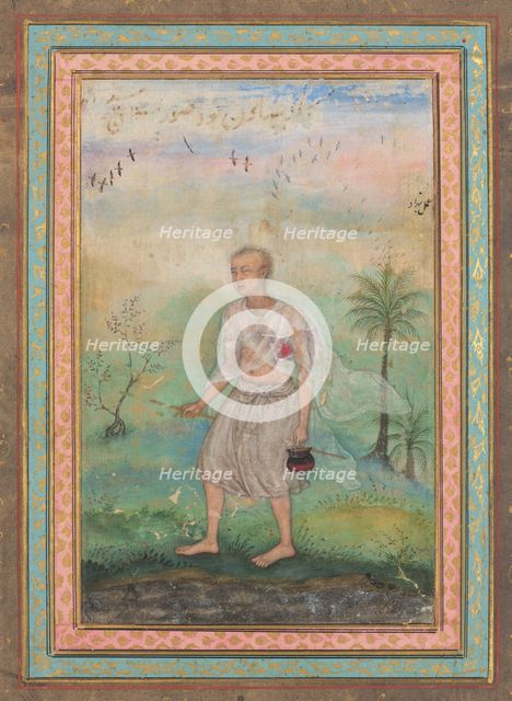 Jain Ascetic Walking Along a Riverbank, c. 1600. Creator: Basavana (Indian, active c. 1560-1600).