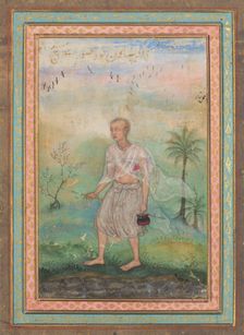 Jain Ascetic Walking Along a Riverbank, c. 1600. Creator: Basavana (Indian, active c. 1560-1600)