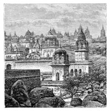 Jaina temples, Junagadh, Gujarat, India, 1895