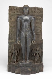 Jaina Tirthankara Chandraprabha Standing in Meditation (Kayotsarga), 12th century. Creator: Unknown