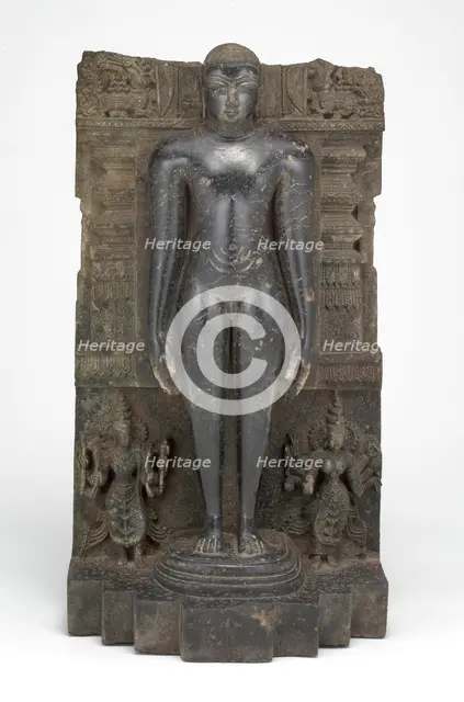 Jaina Tirthankara Chandraprabha Standing in Meditation (Kayotsarga), 12th century. Creator: Unknown.