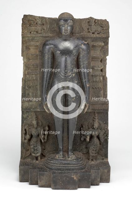 Jaina Tirthankara Chandraprabha Standing in Meditation (Kayotsarga), 12th century. Creator: Unknown.