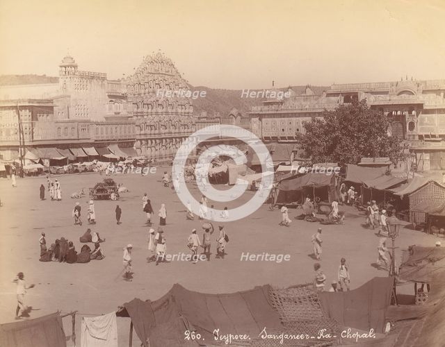 Jaipur, Sanganeer - Ka - Chopal, 1860s-70s. Creator: Unknown.