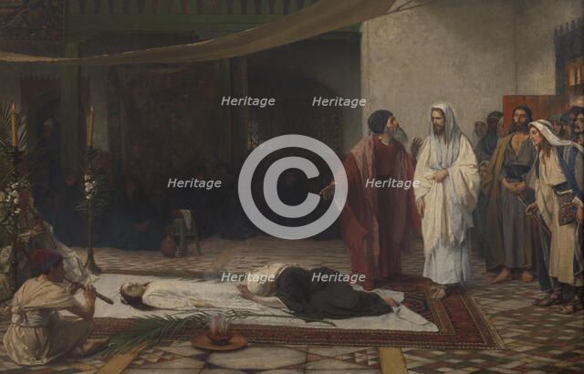 Jairus' Daughter, 1888. Creator: Juliaan De Vriendt.