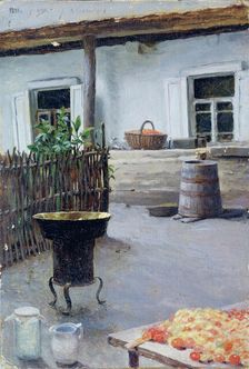 Jam cooking, 1892. Artist: Kalinichenko, Jakov Jakovlevich (1869-1938)