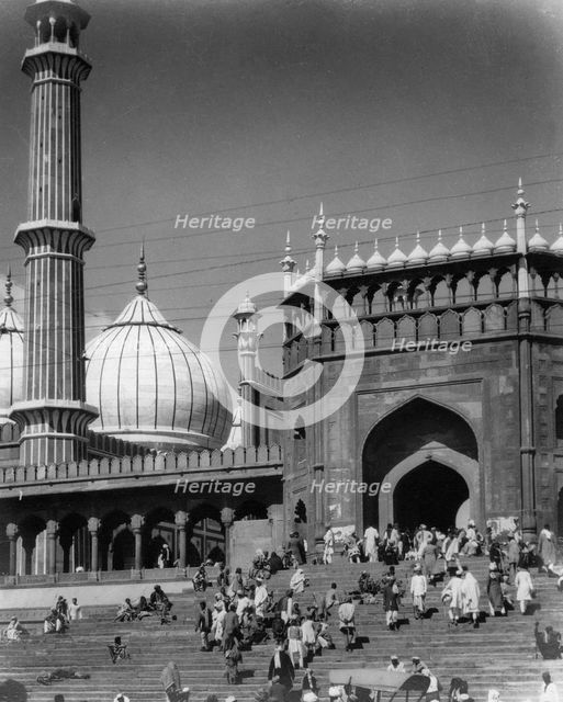Jama Masjid, Delhi, India, late 19th or early 20th century. Artist: Unknown