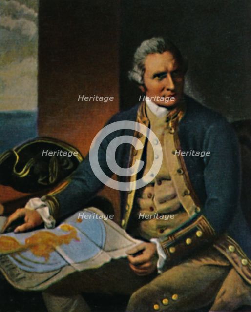 'James Cook 1728-1779. - Stich nach dem Gemälde von Dance', 1934. Creator: Unknown.