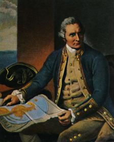 James Cook 1728-1779. - Stich nach dem Gemälde von Dance 1934. Creator: Unknown