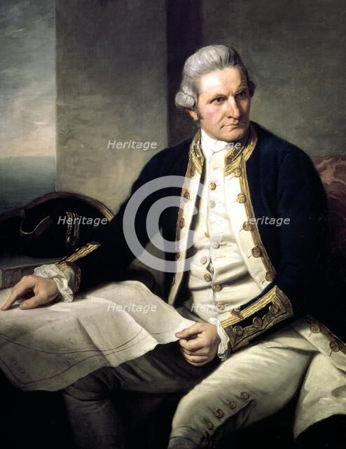 James Cook, English explorer, navigator and hydrographer, 1775-1776. Artist: Nathaniel Dance-Holland
