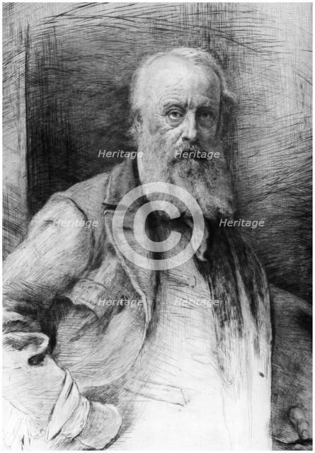 James Clarke Hook, British artist, c1880-1882.Artist: Otto Theodor Leyde