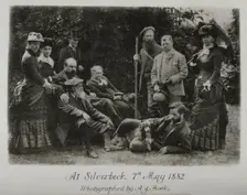 James Clarke Hook RA and his family at Silverbeck, 7 May 1882. Creator: Allan James Hook