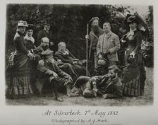 James Clarke Hook RA and his family at Silverbeck, 7 May 1882. Creator: Allan James Hook